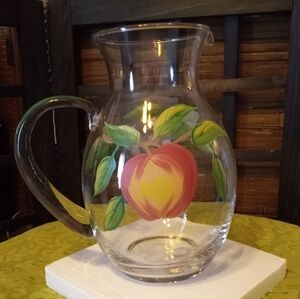 Orchard Hand-Painted Pitcher ~ NWT ☆